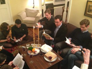 The YAG gathered at the home of a member with Jewish ancestry for a seder during Holy Week.