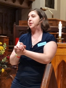 Rabbi Laurie Green delivers her homily on Pentecost Sunday at Dignity/Washington